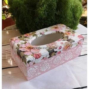 Traditionnel nouveau élégant bois matériel Table Ware boîte de rangement de mouchoirs conception merveilleuse à la main dessus de Table boîte à mouchoirs décorative - Product Image 3