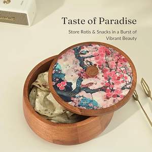 Cazuela Chapati de madera de alta calidad, caja Roti de diseñador hecha a mano para comida para decoración del hogar y venta al por mayor - Product Image 2