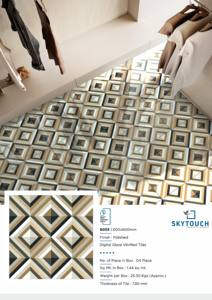 3D Modern Design 600x600mm Glossy <b>Polished</b> Glazed Porcelain <b>Floor</b> and Wall Tiles 3D Brown White for Living Room <b>Vinyl</b> Material - Product Image 3