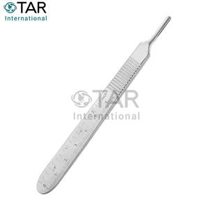 Poignée de scalpel de qualité supérieure n ° 3 125mm 5 pouces porte-lame réutilisable en acier inoxydable BP Instruments médicaux - Product Image 2