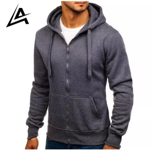 <b>Mens</b> Zipper Hoodie Sweatshirt Sportswear <b>Fleece</b> Hooded <b>Jacket</b> Casual Gym Training Winter Wear - Product Image 1