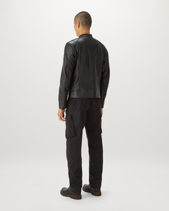 Veste en cuir pour homme de haute qualité 2025, col montant, logo sur le devant, tissu en toile, imperméable, écologique, meilleur prix - Product Image 3