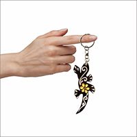 Porte-clés d'ornement en bois personnalisé et porte-clés de coquille et cadeau magnétique pour la maison, cadeaux de pendaison de crémaillère et Souvenir