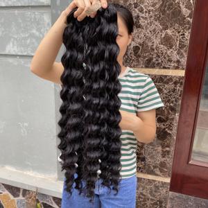 Paquetes de onda profunda Cabello humano Cutícula cruda Alineada Proveedores de cabello virgen Sin procesar Paquetes de doble dibujado vietnamita crudo sin procesar - Product Image 1