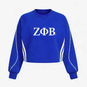 Sudadera de la Hermandad Zeta Phi Beta, Sudadera Informal con Cuello Redondo para Mujer, Jersey Bordado, Sudadera de Punto - Product Image 1