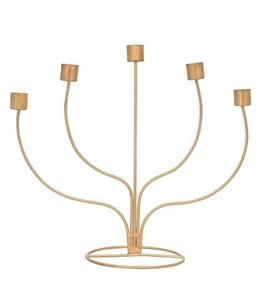 Haute Vente Plaqué Or Métal Stand Bougeoir Léger De Mariage Maison Hôtel Décor Top Tendance Minimal Bougie Lumière Stand - Product Image 4