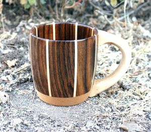 Taza de madera de diseño moderno de calidad superior hecha a mano de Falak World Export, tazas de cerámica para té, café, vino, cerveza - Product Image 1