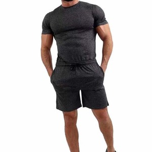 Survêtements d'été pour hommes, 100% coton, taille confortable, bon marché, logo personnalisé, slim, couleur rouge, ensemble de jumeaux - Product Image 5