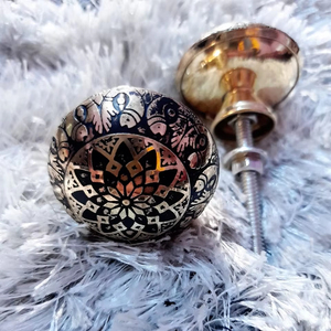 Perilla de puerta de latón y cobre de diseño clásico, manija decorativa redonda sólida para puertas de entrada, armarios, muebles - Product Image 1