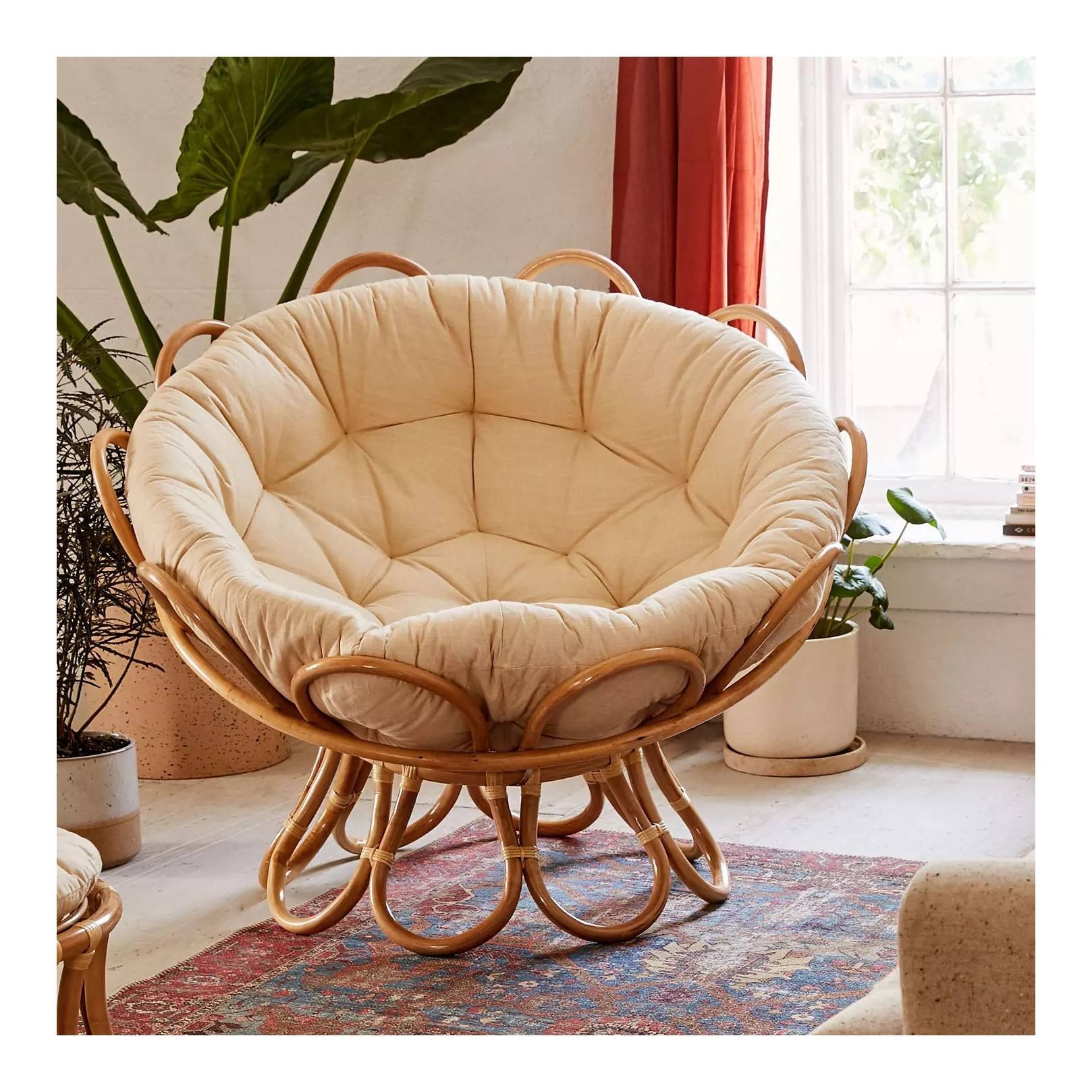 เวียดนามแฮนด์เมดพรีเมี่ยมที่มีคุณภาพเก้าอี้หวาย Papasan เก้าอี้โซฟาเก้าอี้ขายส่งห้องนั่งเล่นเฟอร์นิเจอร์