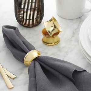 Servilletero de nuevo diseño moderno de lujo Hotel Restuarent Use Servilletero de latón chapado en oro de metal - Product Image 3