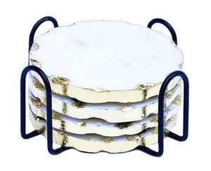 ชุดถาดรองแก้วทำด้วยมือคุณภาพสูงพร้อมดอกไม้ทางพฤกษศาสตร์แบบฝังแผ่นรองเครื่องดื่มอีพ็อกซี่สำหรับตกแต่งบ้านและส่งออกอย่างมีสไตล์ - Product Image 3