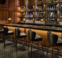 Comptoir de bar moderne pour restaurant de restauration rapide avec surface solide, idéal pour la maison, les hôtels et les centres commerciaux, garantie 10 ans