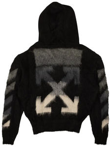 Sudadera con Capucha de Mohair Personalizada OEM, Suéter de Cuello Redondo, Suéter de Manga Larga a Rayas para Hombre, Suéter de Jacquard de Punto Degradado, Suéter de Mohair para Hombre - Product Image 5