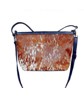 กระเป๋าถือหนังแท้วินเทจสำหรับผู้หญิงกระเป๋าถือดีไซน์หรูหราสไตล์ตะวันตกมีซิปงานปักหวาย - Product Image 2