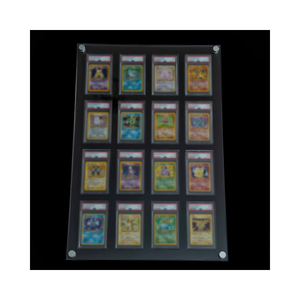 Vitrina de tarjeta de deportes acrílica montada en la pared horizontal para fútbol, béisbol, baloncesto, tarjetas de cómic, 16 bolsillos - Product Image 5