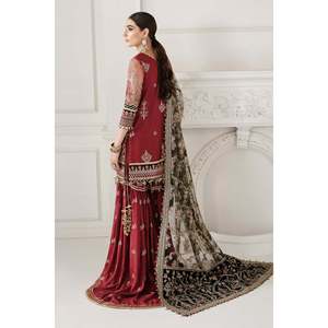 Embroidered Chiffon <b>Net</b> <b>Fabric</b> for Winter Garments - Product Image 3