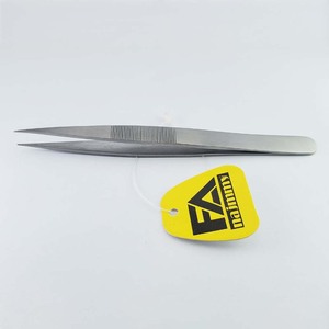 Pinzas de relojero de acero inoxidable de punta fina, extensiones de pestañas profesionales de alta calidad, cejas - Product Image 3