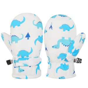 Guantes de Esquí para Niños con Estampado de Dibujos Animados, Impermeables, Gruesos, de Poliéster, para Deportes de Nieve al Aire Libre, con Cierre de Velcro, para Escalada en Hielo - Product Image 5