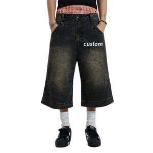 Custom <b>Embroidered</b> Straight Breathable Summer <b>Jeans</b> Shorts Unisex Loose Fit Denim High Quality Streetwear Wholesale - Product Image 4