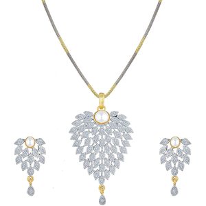 Pendentif en forme de feuille avec perle pour les occasions de mariage - Product Image 3
