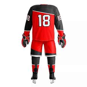Uniforme de hockey personnalisé pour équipe, fabriqué en tissu en maille de polyester flexible, couleur vive, impression durable et toucher doux et lisse - Product Image 2