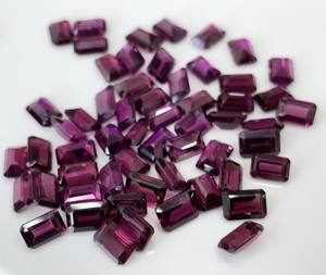 Grenat Rhodolite rose naturel coupe octogone 6x8mm à facettes-grenat Rhodolite rose en vrac pierre précieuse de qualité supérieure - Product Image 2