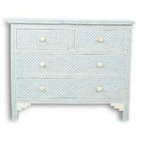 Décoration d'intérieur : Commode et armoire décoratives en os incrusté, fabriquées à la main par des artisans indiens