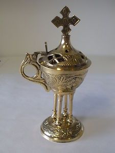 Quemador de incensario de incienso de latón de tendencia con cadena colgante Ambientador de aire Quemador de incienso de metal para - Product Image 2