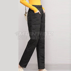 Fashion Unisex Puffer Trousers High Waist Winter <b>Down</b> Pants for Cold Weather Custom Unisex Quilted <b>Down</b> Pants - Product Image 6