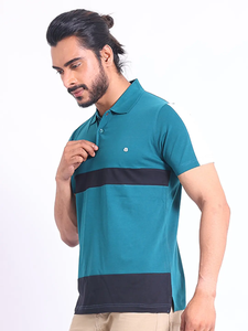 T-shirt 100% coton mercerisé de qualité supérieure pour hommes, élégant, confortable, à porter au quotidien, col polo à demi-manches, coupe régulière de haute qualité - Product Image 5