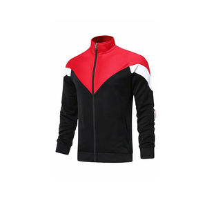 Ensemble survêtement en polyester automne-hiver pour hommes Ensemble deux pièces avec fermeture éclair et pantalon Survêtement homme en molleton personnalisé - Product Image 2