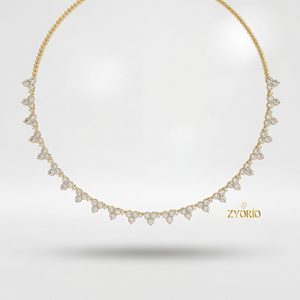 Collier pendentif en diamant de laboratoire en forme de poire, chaîne en argent sterling 925 plaqué or, collier solitaire en forme de larme pour femme, cadeau de mariage - Product Image 2