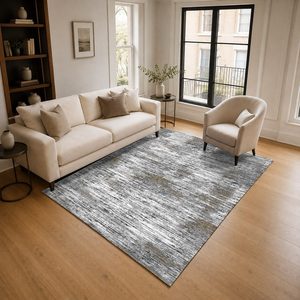 <b>RUGS</b> DEPOT LXDP-0172 Wholesale Grey Silver Contemporary Abstract Digital Printed Machine Washable Chenille Area <b>Rug</b> <b>Non</b> <b>Slip</b> - Product Image 2