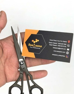 Tijeras de Peluquería Profesionales de Color Negro en Oferta, Tijeras de Salón de Belleza, Acero Inoxidable Afilado, Logotipo Privado - Product Image 6