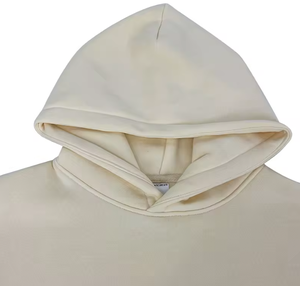 High Quality No <b>Strings</b> Blank Fleece Drop Shoulder Hoodies Men Cotton Pullover Wholesale Custom Printing Hoodies - Product Image 5