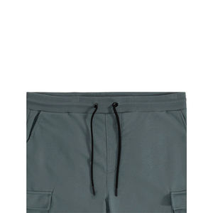 Pantalones cortos deportivos de verano de cintura alta para hombre, secado rápido, 100% poliéster, bolsillos laterales ecológicos sólidos para gimnasio, baloncesto, Fitness - Product Image 3