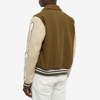 Veste Bomber Homme en Laine Chenille Fine Personnalisée, Col Montant, Style Universitaire, Imperméable et Coupe-Vent, Modèle Baseball – Meilleures Ventes