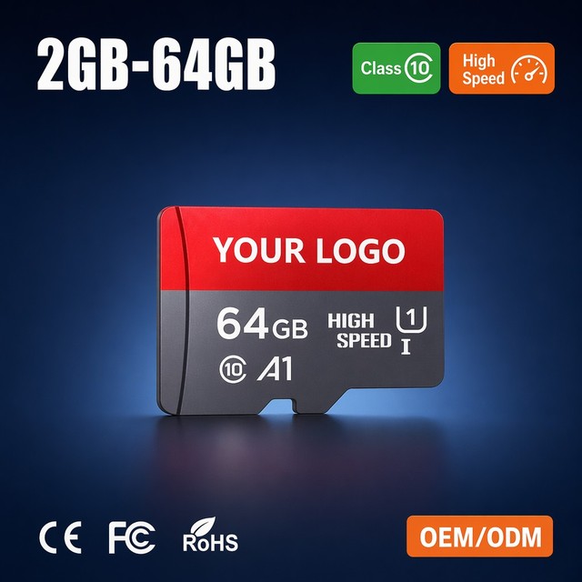 Class10 TF Memory Card 2GB 4GB 8GB 16GB 64GB Micro SD Card High Speed Flash Storage for Smartphones Tablets Cameras