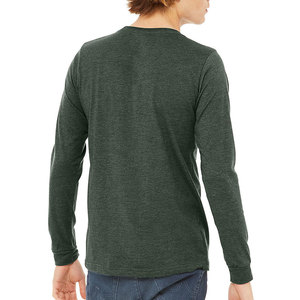 Hommes femmes T-shirt à manches longues personnalisé pas cher col rond coton respirant T-shirt à manches longues - Product Image 6