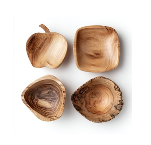 Cuenco de madera para el hogar, hoteles, cena, cuenco para servir, excelente calidad, cuenco con forma de manzana de madera hecho a mano - Product Image 2