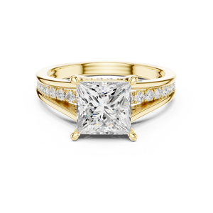 Terra jewels Anillo de diamantes CZ chapado en oro de 14 quilates con antigüedad - Product Image 5