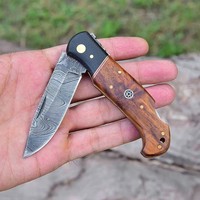 Couteau de poche pliant de qualité supérieure pour hommes et femmes Couteau porte-clés compact avec lame tranchante pour couper le papier et éplucher les fruits