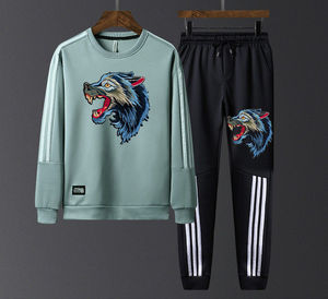 2025 New Stylish 100% Cotton Digital Printed With Front sweatshirt And <b>Trouser</b> For <b>Women</b> Tracksuit - Product Image 6