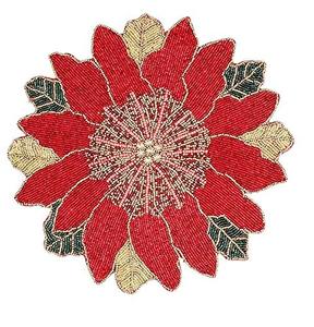Luxury Handmade Round <b>Placemat</b> With Multicolor <b>Beads</b> for Weddings and Parties - Product Image 4