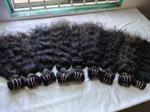 Extensions de cheveux humains vierges indiennes de qualité supérieure 100% Remy, douces et brillantes, sans perte, vague lâche, vague profonde, trame plate double - Product Image 4