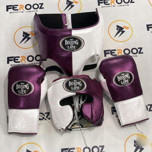 Guantes de Boxeo Personalizados Marrón y Blanco, Sin Boxeo No Hay Vida, Equipo de Protección para Entrenamiento de Artes Marciales, Protector de Cabeza y Entrepierna - Product Image 6
