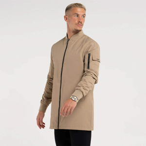 Haute qualité peau de mouton coupe régulière palangre Bomber veste avec col de Baseball plusieurs poches élégant moderne imperméable hiver - Product Image 3