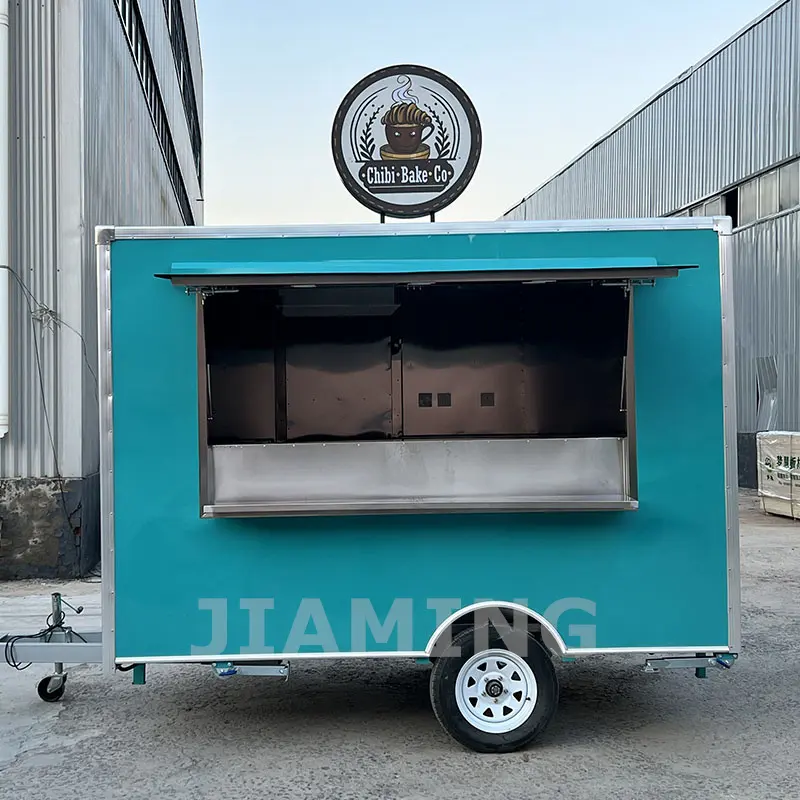 Camion mobile de restauration rapide de centre commercial de kiosque de remorque de nourriture de concession inoxydable supérieure de la chine