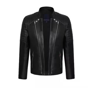 Dernières nouvelles vestes en cuir pour hommes de moto Vestes en cuir pour hommes coupe-vent d'hiver Personnaliser Vestes en cuir pour hommes - Product Image 1
